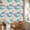 Watercolor Galaxy Wallpaper Turquoise and Cream for Living Room and Bedroom 50x1000