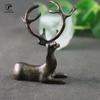 Antique Copper Sika Deer Tabletop Small Ornaments Vintage Brass Animal Figurines Desk Decorations Accessories Home Decor Crafts