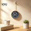 Acrylic Constellation Pendants 2D Flat Pearl Painting Ornament, Double Sided Zodiac Theme Hanging Gem Home Ornament Art Craft, Rhinestone Beads