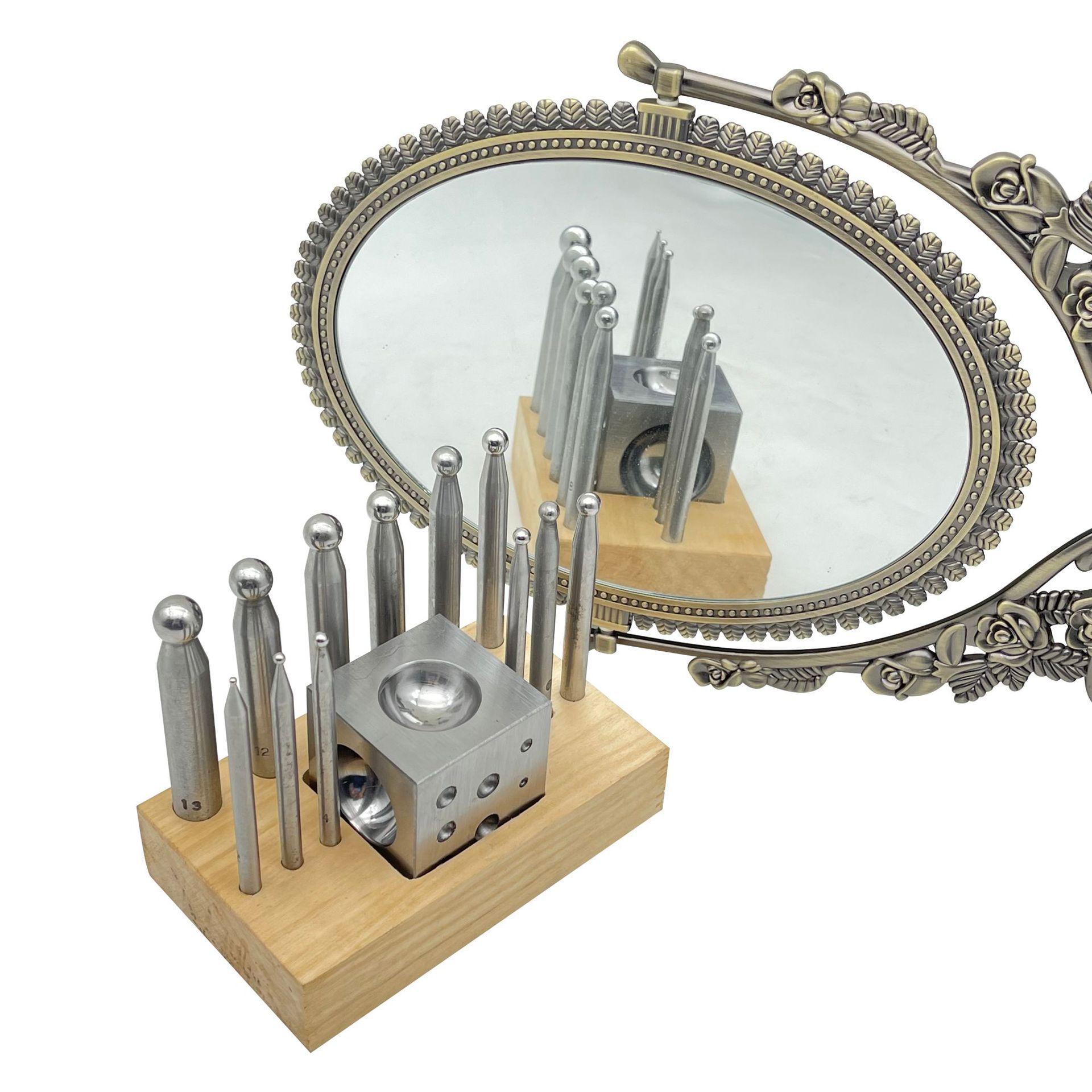 Набор из 13 предметов наковальни-гнезда с деревянной опорной пластиной — фото 5