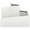 Garden Planter White 60 X 60 X 50 Cm Cold Rolled Steel