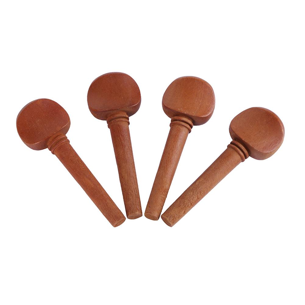 4Pcs Violin Tuning Pegs Handmade Replacement Tuning Pegs Wooden Violin Tuner Pegs for 3/4 4/4 Violins Instruments