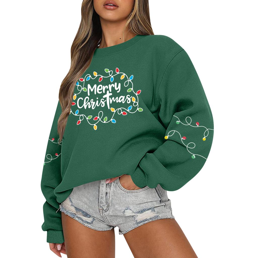 Women  Tops Women's Long Sleeve Sweatshirt Casual Crewneck Loose Fit Pollover Fleece Tops