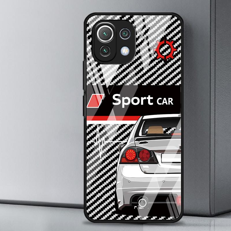 

Cool Sports Car Glass Phone Cover Case for Xiaomi mi 12 11 Lite 10 Pro 13 Note 10 14 10T 12T 11T 12X Xiaomi Mi 11
