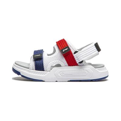 Li Ning Kinder Bequeme Lässige Sandalen Kindersandalen Weiß Rot Blau YKKU014-3