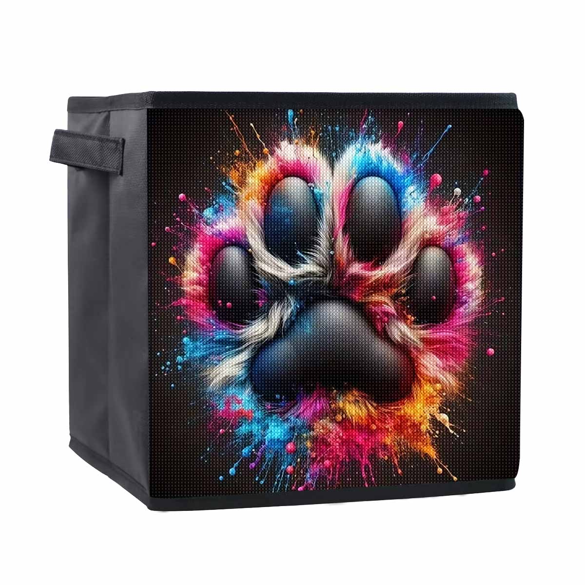 

Colorful Cat PAWS 5D Diamond Painting Storage Basket Full Round Drill Mosaic Diamond Embroidery Cross Stitch Kits Home Decor Home Decor 25cmx25cm