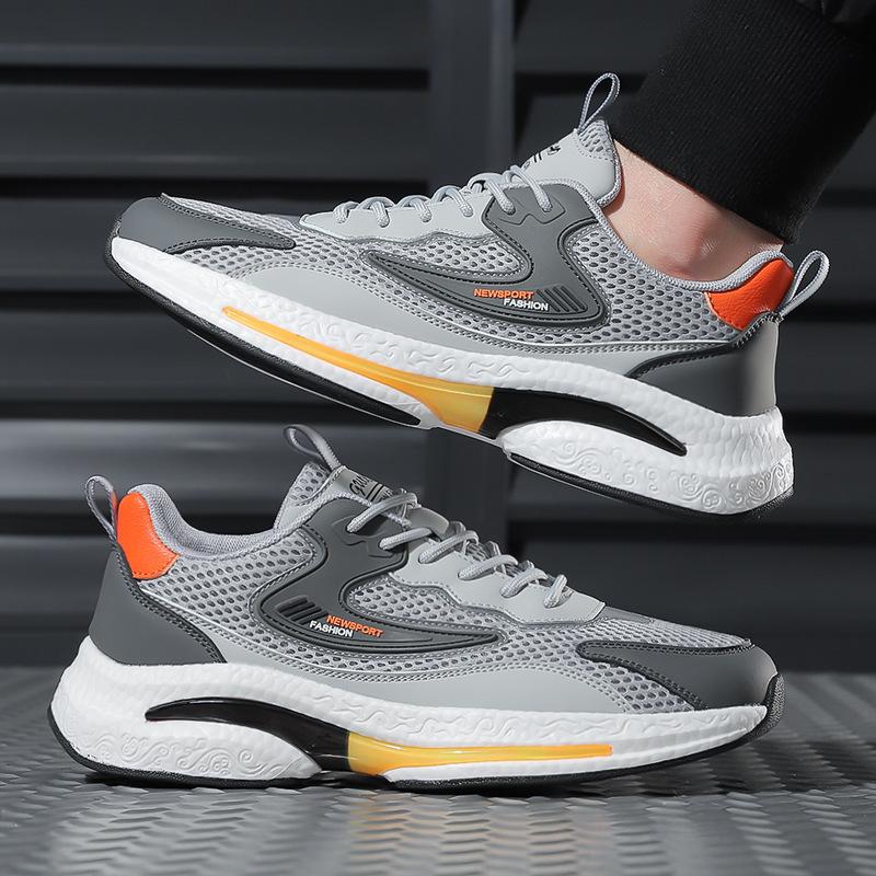 Men's Shoes Sports Shoes 2025 New Summer Mesh Breathable Soft Sole Cushioning Fashion Non-slip Wear-resistant Lightweight Casual Shoes
