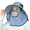 Portable Mesh Breathable Sun Hat Wide Brim Face Neck Protection Sunscreen Hat Anti-UV Fordable Agricultural Work Cap Women