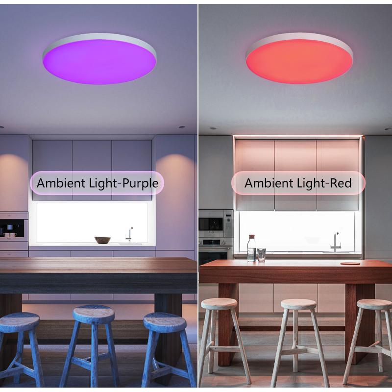 MARPOU RGB Smart Lamp 30W 36W Led Ceiling Light With Tuya APP Dimmable Remote control Ultrathin led lights for room Bedroom