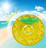 HappyHome Children's Pineapple-Shaped Float with Foot Holes, Perfect for Water Play, Kids, Babies, and BeachPool Use