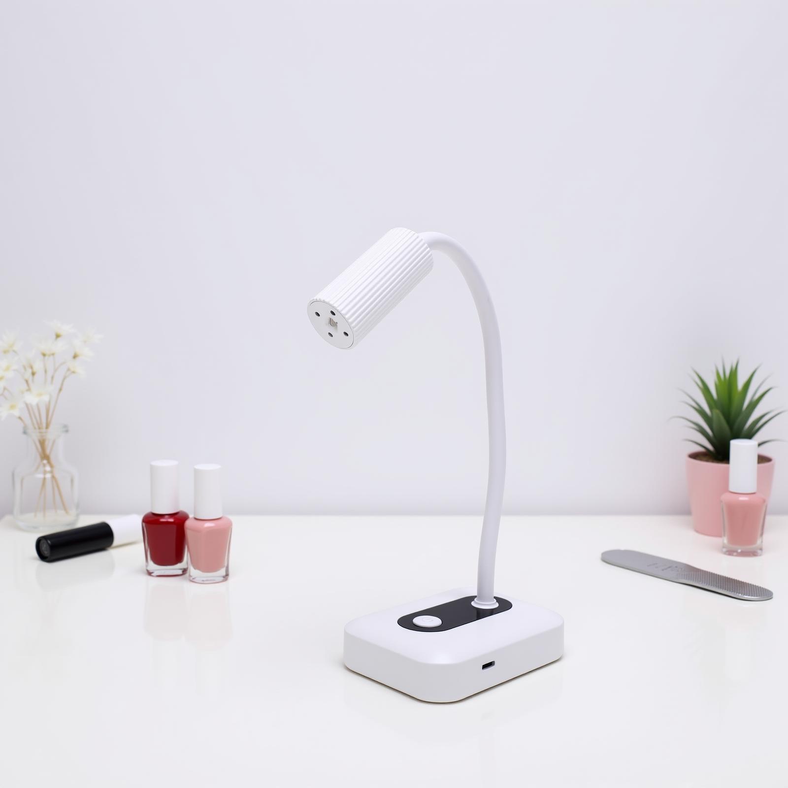 

Auto Sensing Nail Lamp for Gel Polish, 1500mAh Rechargeable Cordless LED Nail Dryer with Gooseneck, Digital Display, 30sCelsius45sCelsius60