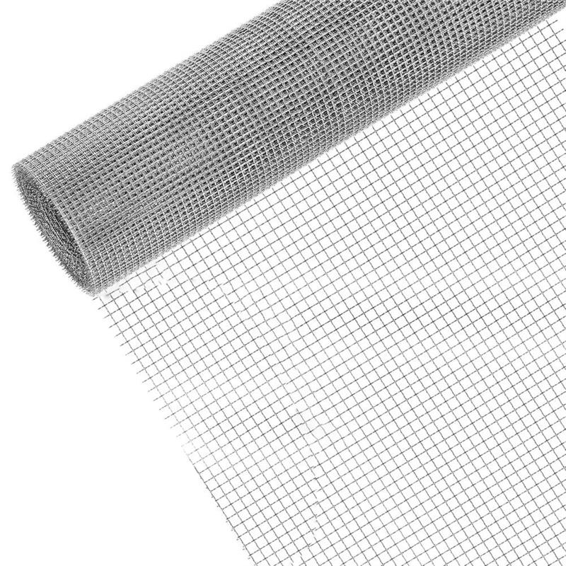 A74E-Stainless Steel Wire Mesh 16" X 12FT-1/4 Inch Heavy Duty Metal Screen For Crafting, Ventilation& Outdoor Applications Solut