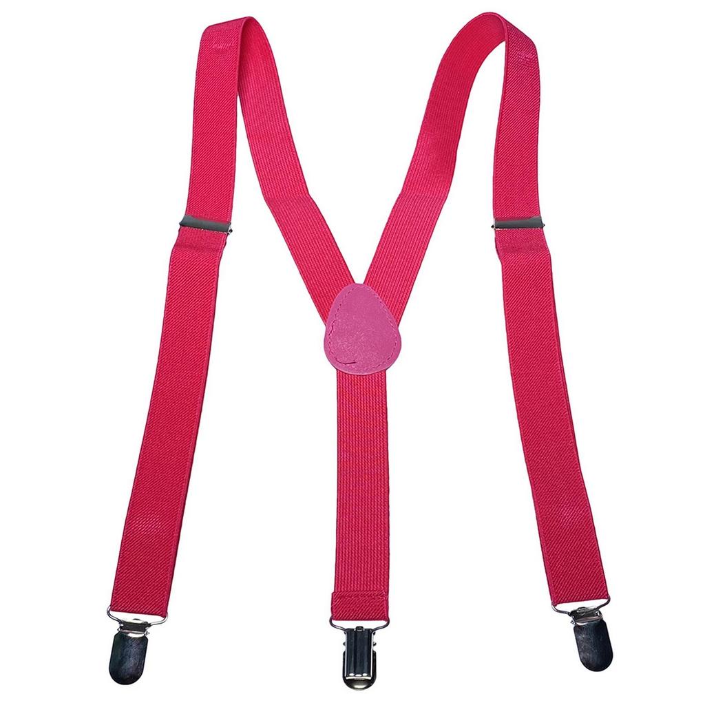 Unisex Y Back Suspenders 3 Clips Adjustable Elastic Braces