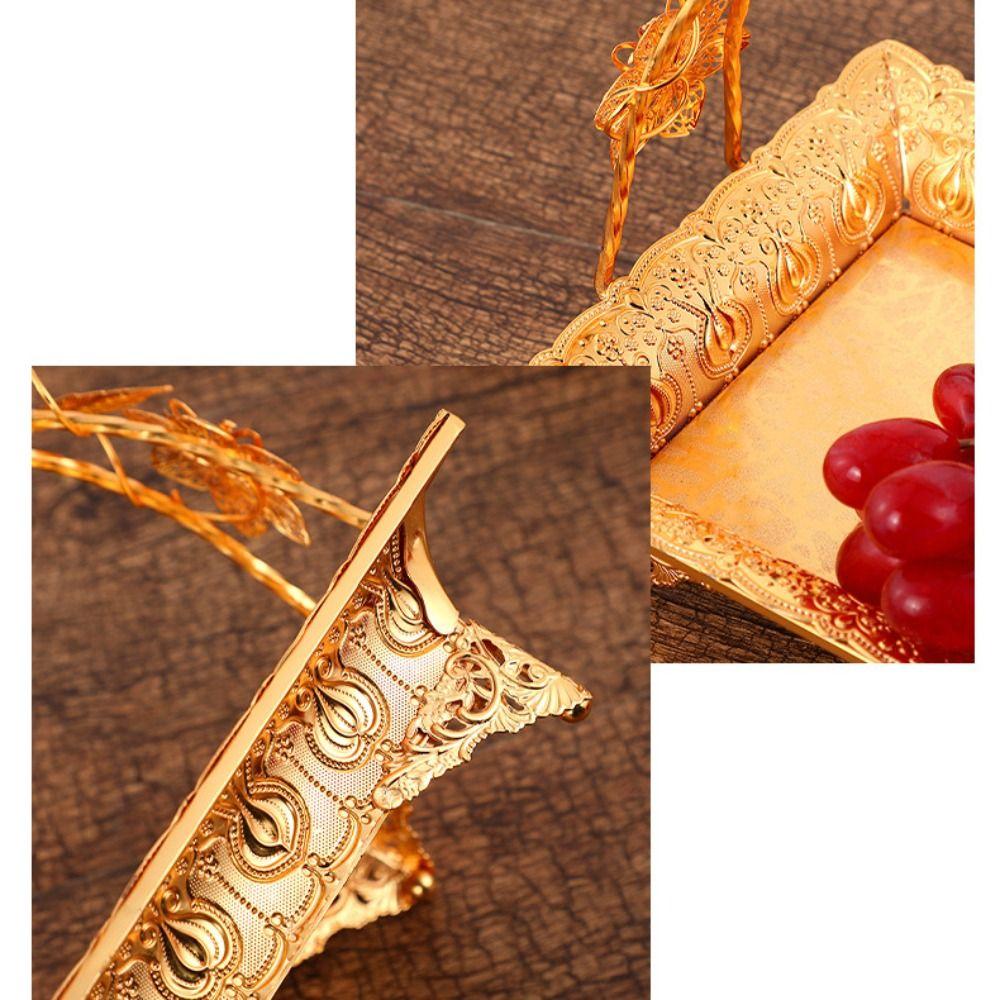 Creative Pastry Tray Exquisite Storage Plate Desktop Ornament Handheld Fruit Basket  Dessert