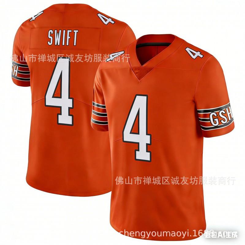 NFL Chicago Bears 4 Swift Football Jersey Men All Season Sports Uniform