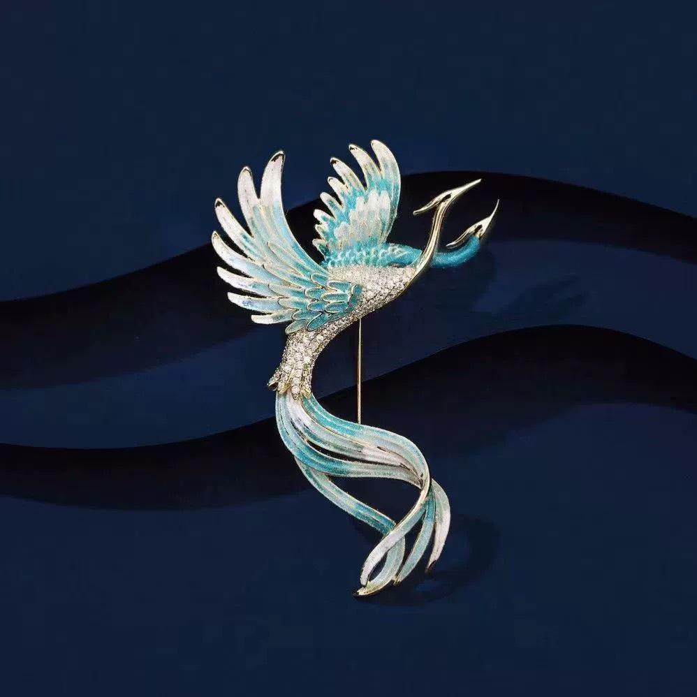 Fenixbrosch: Lyxig Retro Nål för Damkläder och Smycken