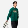 Li Ning Sports Lifestyle Series Round Neck Printed Letter Warm Fleece Pullover Sweatshirt Unisex Sweatshirt Lush-Green AWDUC91-3