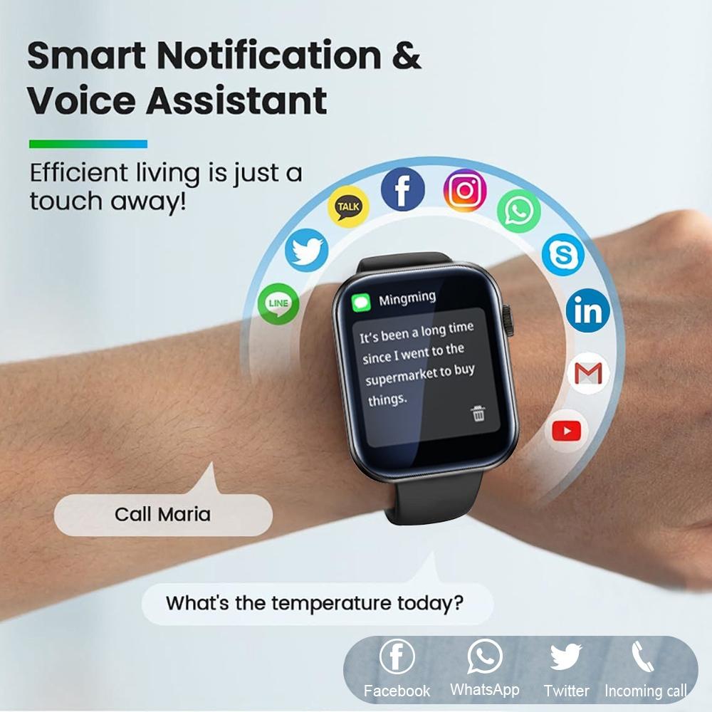2025 New Smart Watch Men 1.91-inch Screen Bluetooth Call Sports Fitness Tracker  Heart Rate Health Monitoring Smartwatch Women