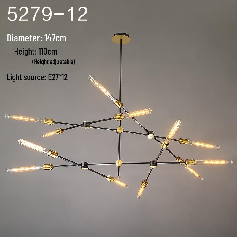 Nordic Retro Chandelier for Living Room, Villa, Loft, or Hotel