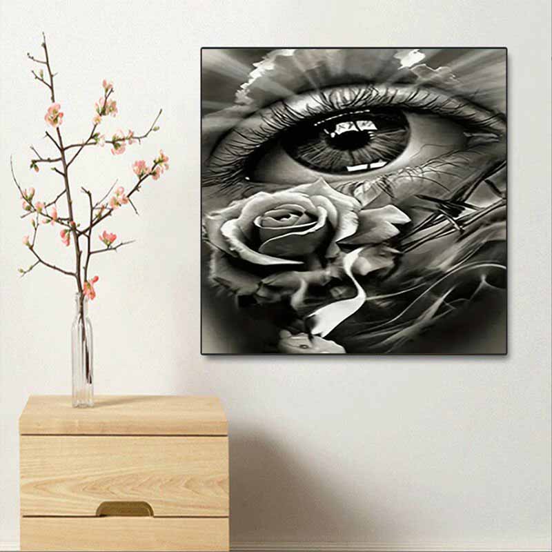 Neuankömmling 5D DIY Vollkreis Diamantmalerei "Auge" Stickerei Kreuzstich Heimdeko Geschenk