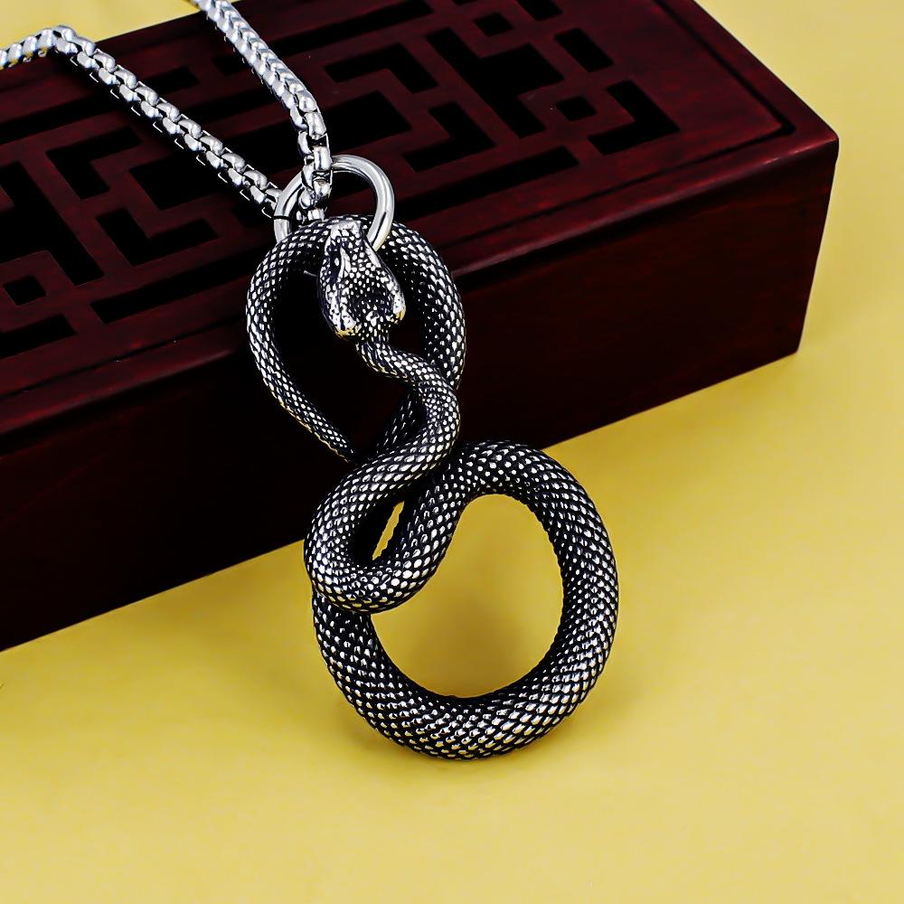 Necklace Fashion Trend Street Cold Style Snake Shape Punk Pendant