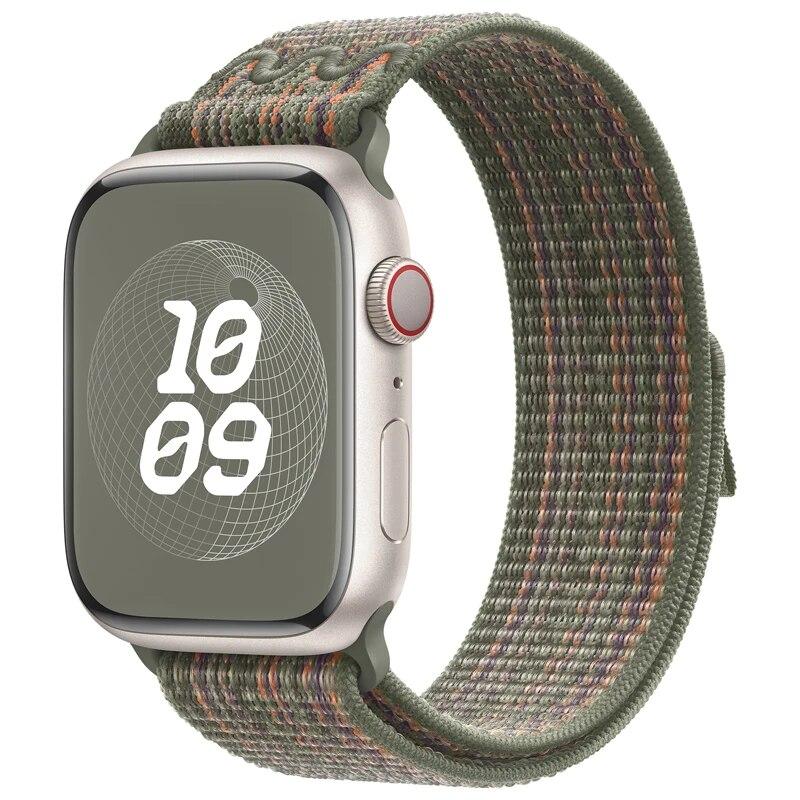 Nylon-Loop-Sportarmband für Apple Watch Band 49 mm 45 mm 44 mm 42 mm Armband für iWatch 9 8 7 6 5 SE Ultra 2 Armband