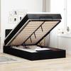 VidaXL Ottoman Bed with Mattress Black 120x190 Cm Fabric 3311610