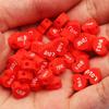 50/100x Beads Love Heart Shape  Spacer Beads for Bracelet Necklace Earring Making DIY Jewelry Crafts Tool