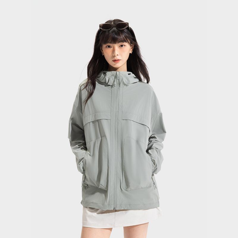 Li Ning Outdoor Series Sports Casual Simple Solid Color Hooded Zipper Loose Fashion Versatile Windbreaker Unisex Outerwear AFDVF47-5