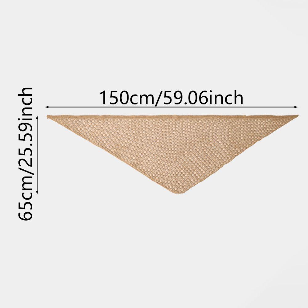 Solid Color Triangle Wrap Hollow Out Shoulder Shawl Fashion Scarf Coverup Four Seasons