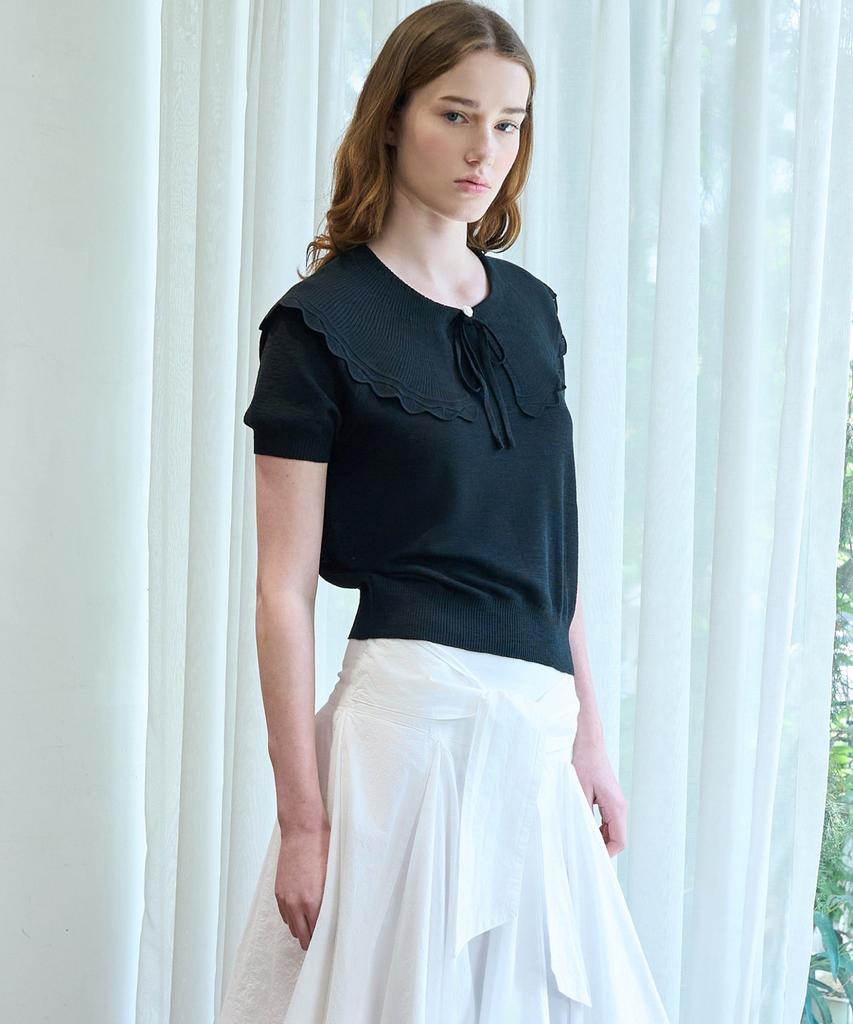 MITTE Cape Collor Kint_Black
