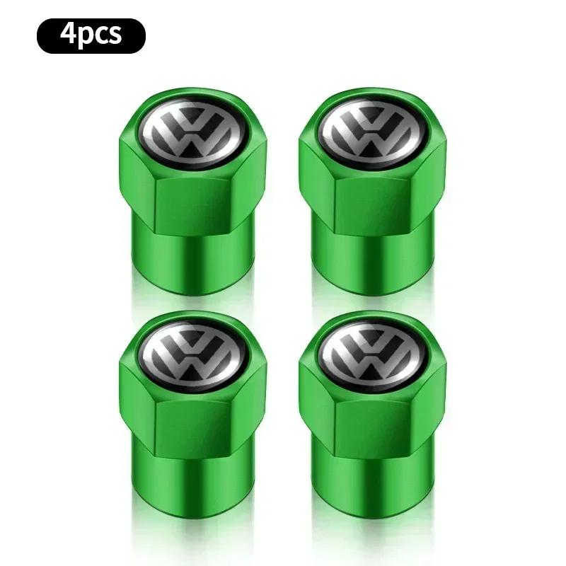 VW 4pcs Car Tire Valve caps Emblem metal Cap Case For for VW Volkswagen Golf Polo Passat Touran accessories Car Styling