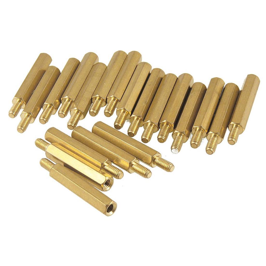 Rfvtgb 20 Pieces M3 Male x M3 Female Thread PCB Stand-Off Spacer 30 mm Length