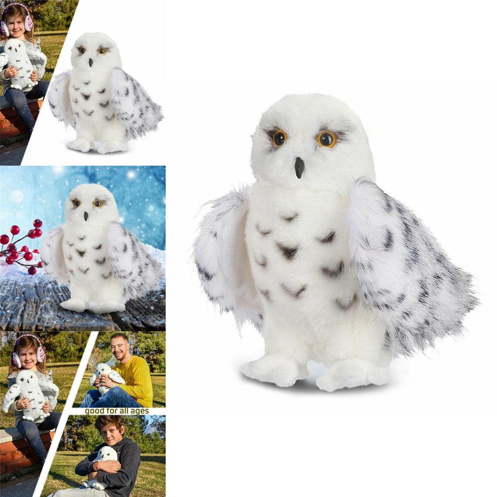 Adorable Wizard Snowy Owl Plush Toy Soft Stuffed Doll For Kids Christmas Gift