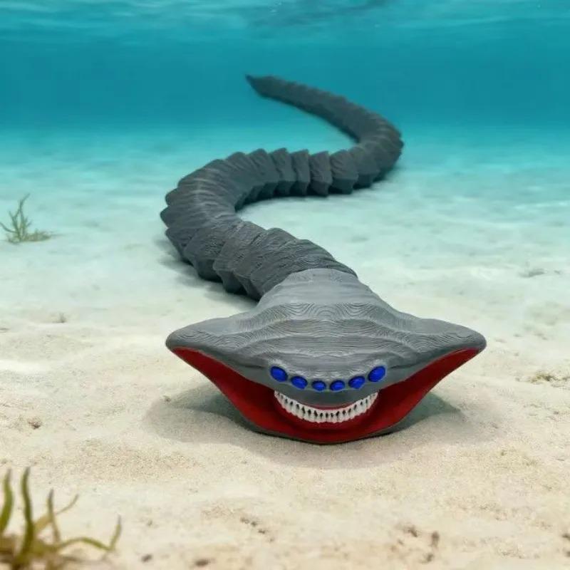 1/4pc 3D Printing Sea Eater Bloop Gran Maja Action Figure Model Toy Doll Christmas Gift Joint-movable Deep Sea Monster Figurines