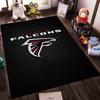 Black Rug with Atlanta Falcons Logo Design Non-slip Rug Suitable for Living Room and Bedroom Sofas.