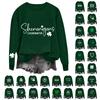 Women Long Sleeve Crewneck Sweatshirts Oversized Funny St. Patrick's Irish Shirts Pullover