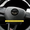 AAAJA1 2026 Hot For SKODA 46MM Car Steering Wheel Logo Emblem Sticker for Skoda Rapid Fabia Octavia Superb Laura VRS Yeti Kodiaq Karoq