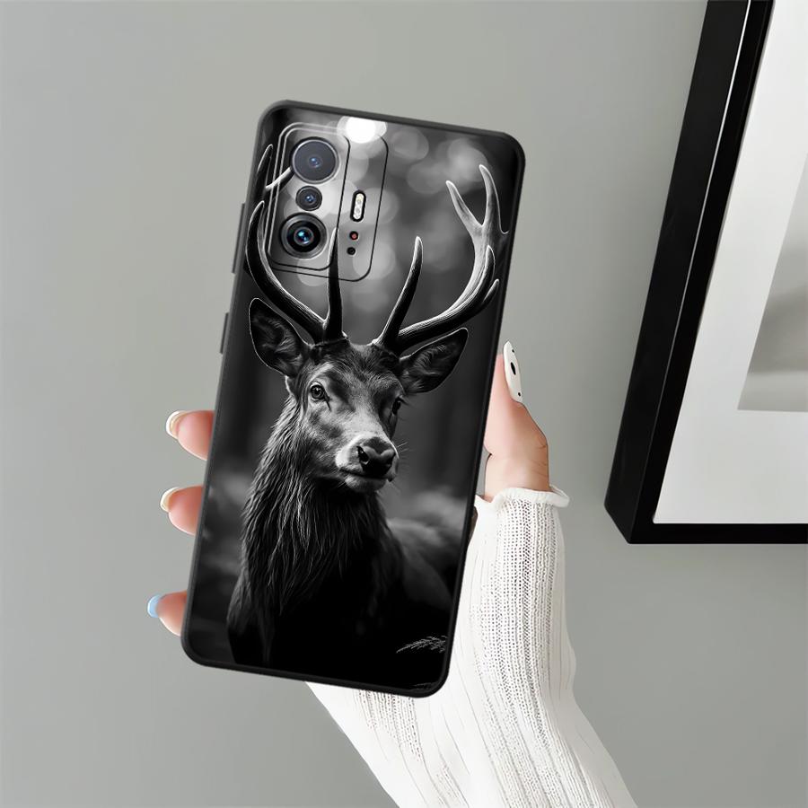 Dark Patterned Deer Funda Phone Cover Case for Xiaomi Mi 12 11 12T Pro 14 12X 10T 13 Lite 11T