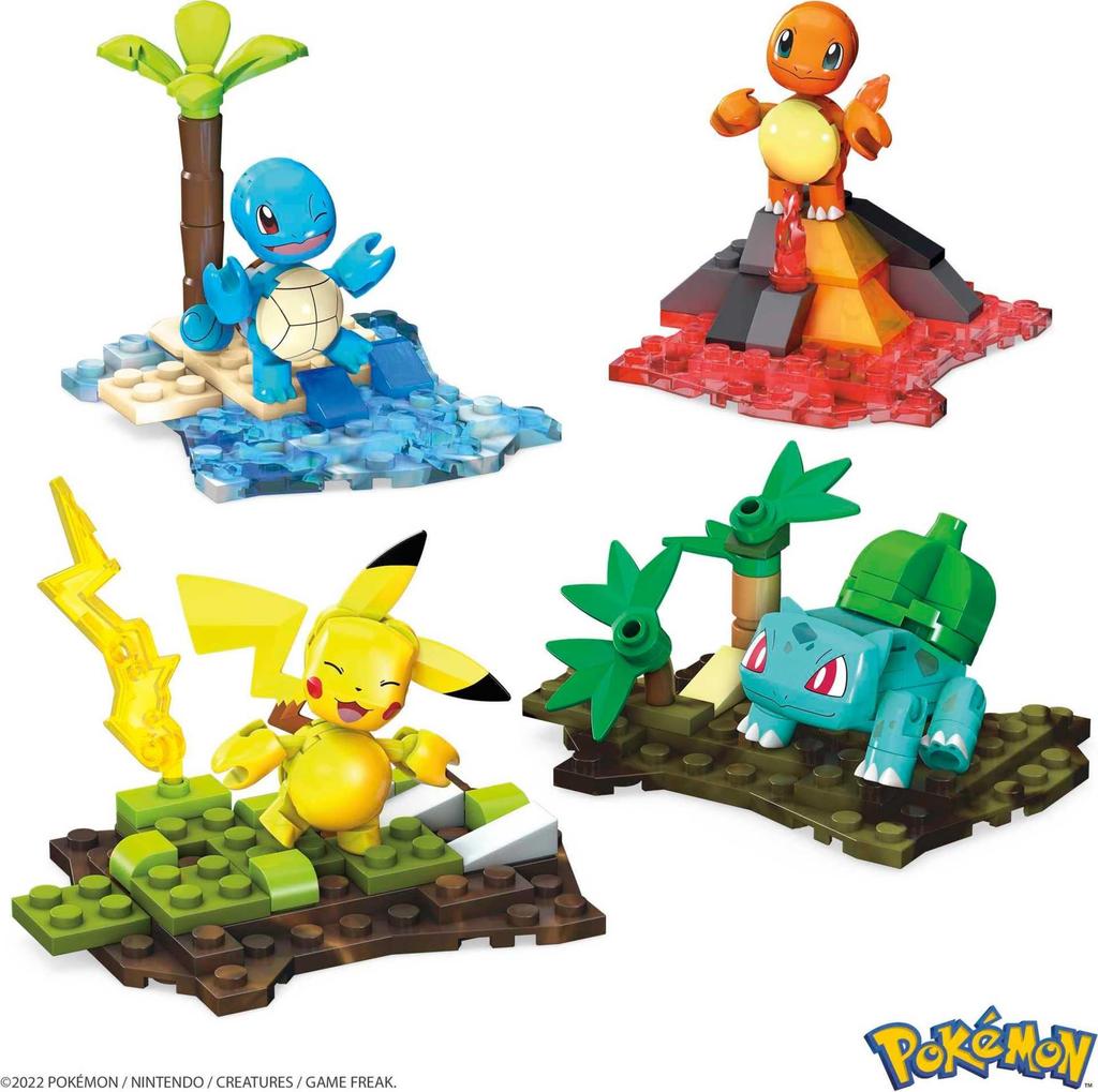 MEGA Pokemon Kanto Team Building Block Set, 130 Pieces, Ages 6 and Up, HFG05