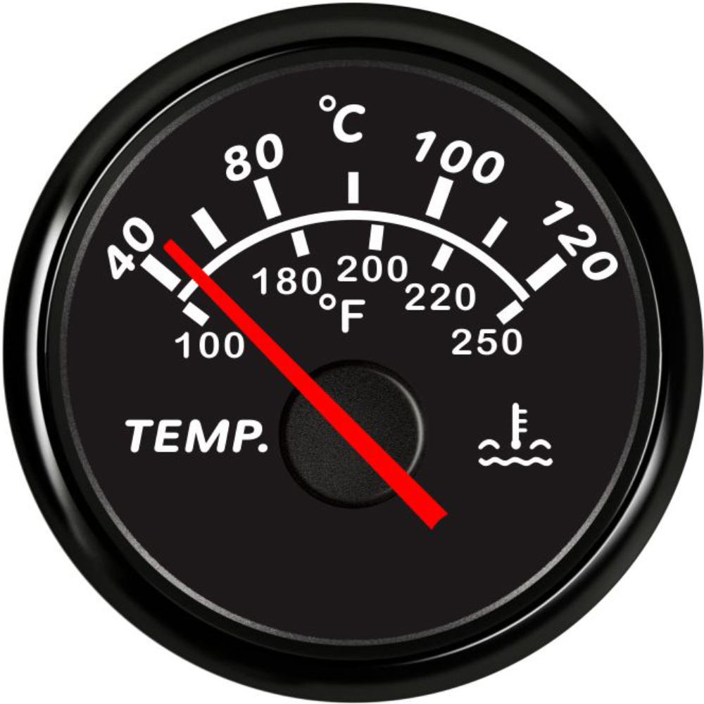 ELING New Universal 52mm Waterproof Marine Auto Water Temp Gauge Temperature Meter 40-120℃ With Red Backlight for Car Boat Truck