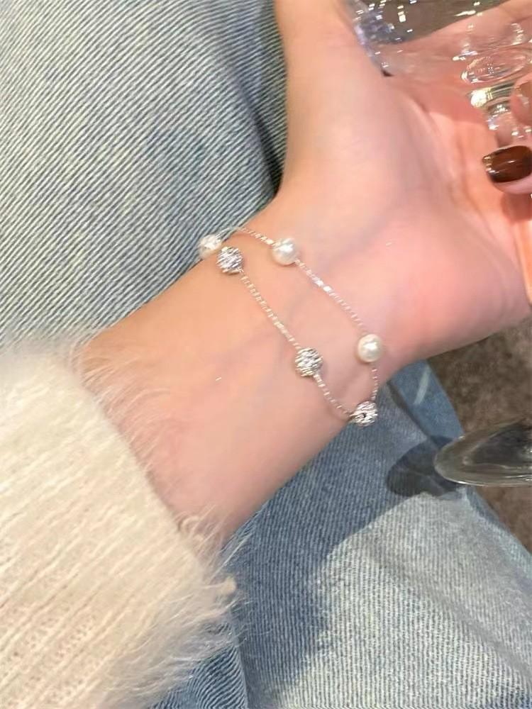 Delicate Doublelayer Geometric Bracelet For Women 2023 Light Design Luxury