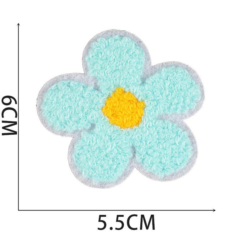 Color Towel Embroidery Patch Sticker Bag Decoration Small Safflower Computer Embroidery Cloth Sticker Ironing Cartoon Shell Subsidy