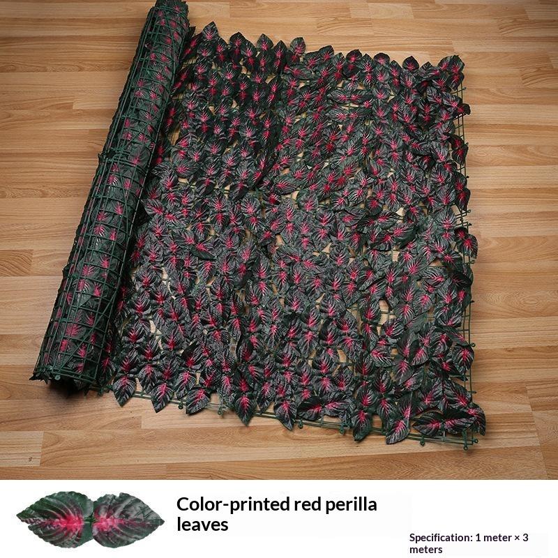 Faux Artificial Leaf Privacy Fence Panel 1M/ Realistic Green Hedge for Patio Balcony Backyard Home Outdoor Decor