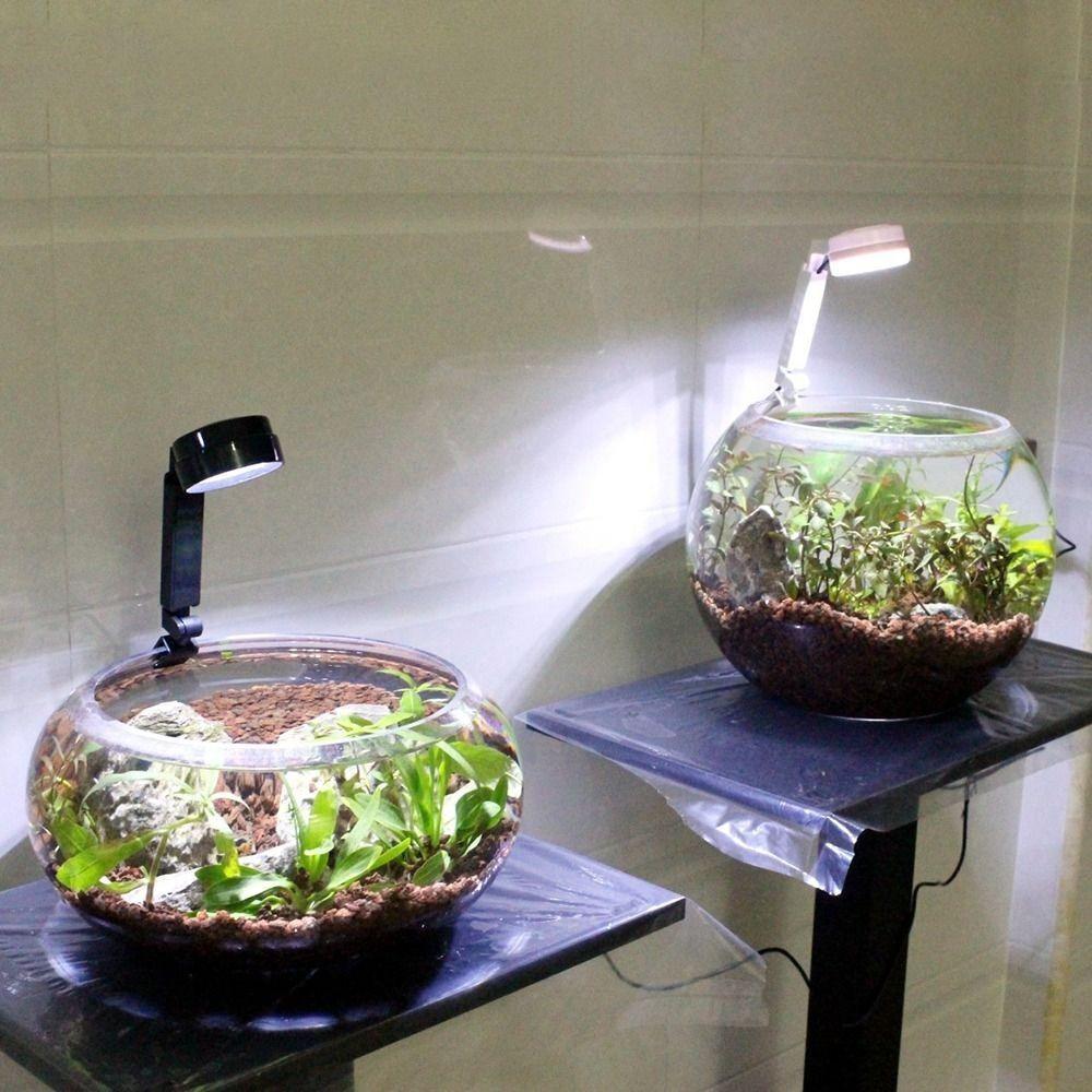 Universal LED Aquarium Light Adjustable Special Small Round Light  For Water Plants