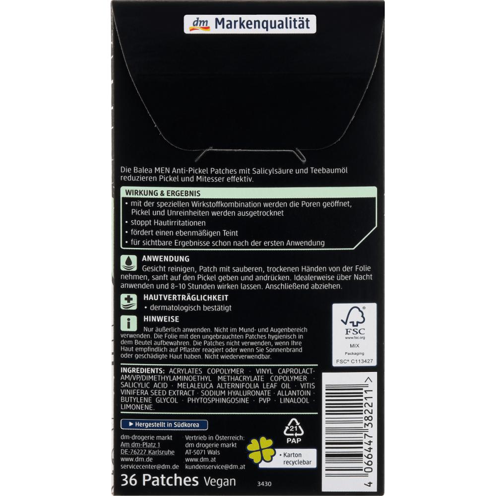 DM Balea Men Clear Up Plasterki Przeciw Niedoskonałościom 36szt.