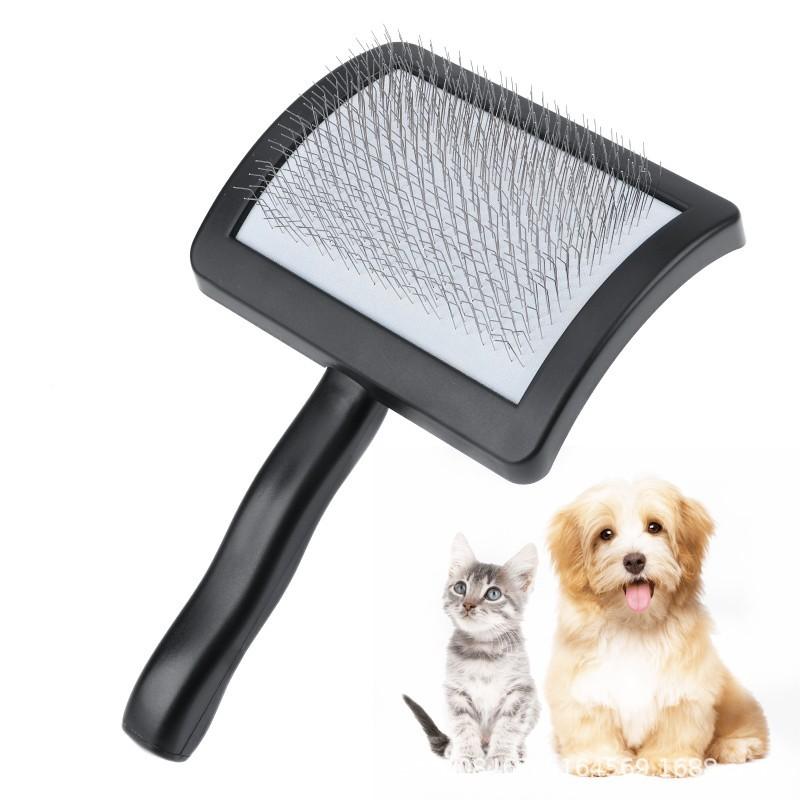 Wood-Grip Rust-Resistant Stainless Steel Angled-Tine Pet Grooming Comb Skin-Gentle Minimizes Pet Shedding & Fur Matting