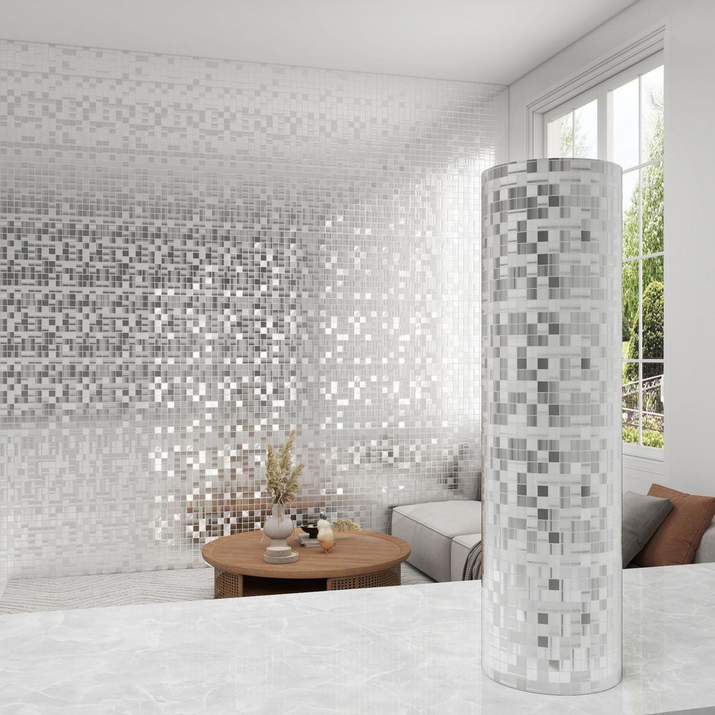 2.3mm Thick Metallic Self-Adhesive Wallpaper Waterproof Scratch-Resistant Vinyl Film Home Renovation, Living Room Bedroom Wall Decor