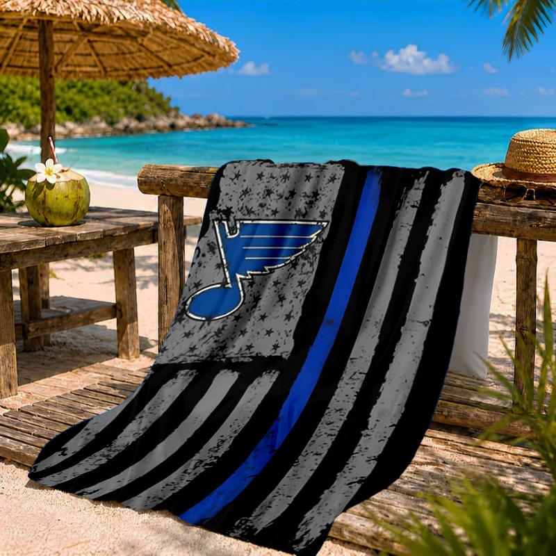 Cardinals And Blues Heart Beach Towel Microfiber Beach Towel, Lightweight and Quick-Dry, for Summer Travel, Swimming Pool Fan Birthday Gift