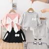 Kids Casual Long-Sleeve Set, Comfortable Daily Wear Outfits